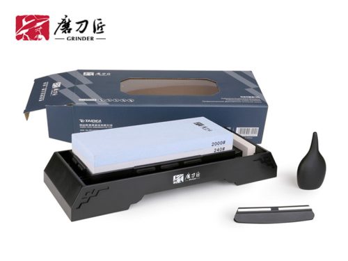 TAIDEA Fenőkő szett, #240/2000 (JIS) + állvány + élszögtartó + tisztítókő + vízcseppentő