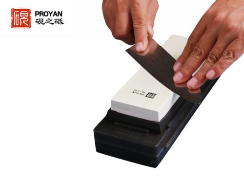 TAIDEA Fenőkő szett, #1000/300 + állvány (tárolódoboz) + gyémánt tisztító